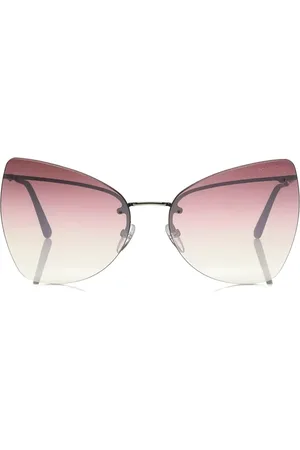 Tom Ford Lentes de sol con armazón estilo mariposa