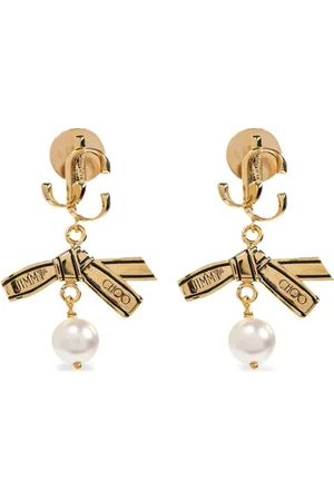 Jimmy Choo Aretes en forma de listón