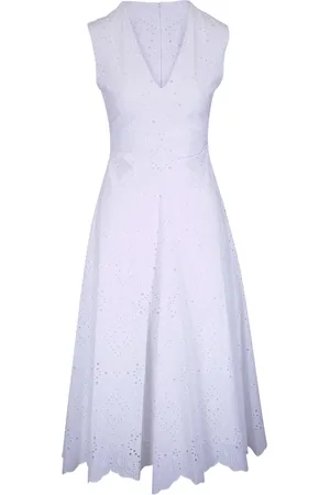 VERONICA BEARD Vestido midi con diseño bordado