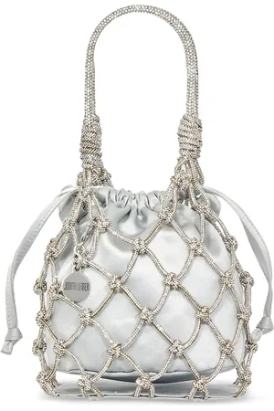 Judith Leiber Tote satinada con detalles de strass
