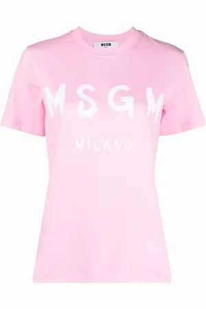 Msgm Playera con logo estampado