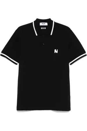 Msgm Playera tipo polo con logo bordado