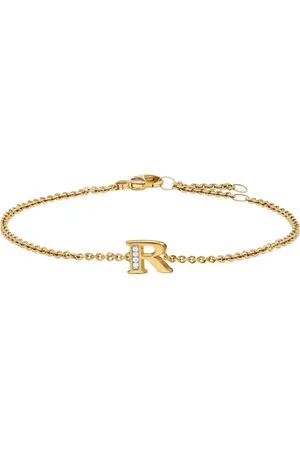 David Yurman Pulsera Petite Pavé Initial en oro amarillo de 18kt con diamantes