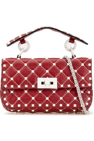 VALENTINO GARAVANI Bolso satchel Free Rockstud Spike pequeño de piel de borrego 2000-2017