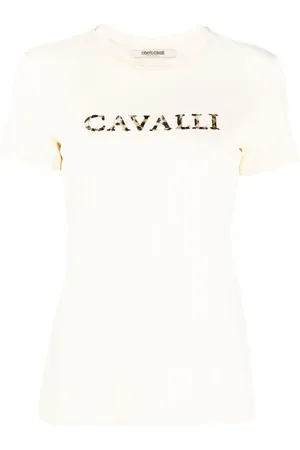 Roberto Cavalli Playera con logo bordado