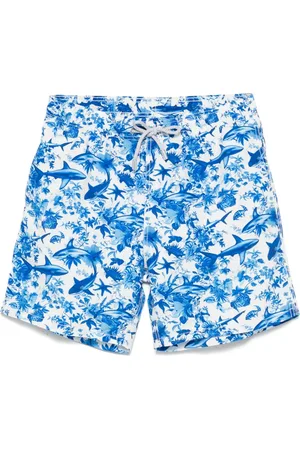 MC2 SAINT BARTH Shorts de playa con estampado gráfico