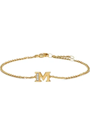 David Yurman Pulsera Petite Pavé Initial en oro amarillo de 18kt con diamantes