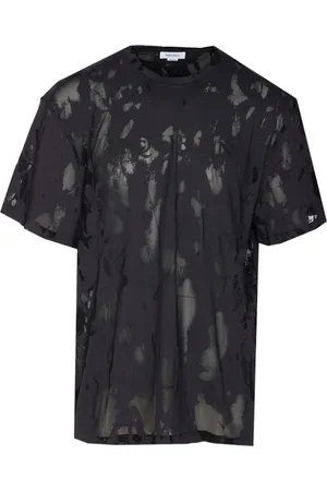 Alexander McQueen Camiseta con logo en jacquard