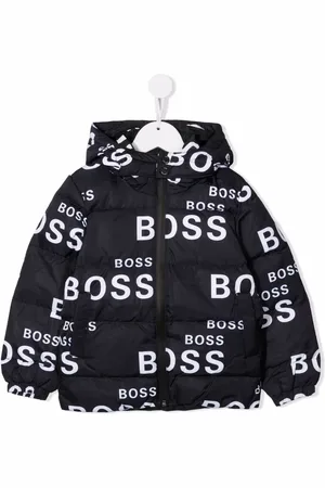HUGO BOSS Chamarra capitonada con logo estampado