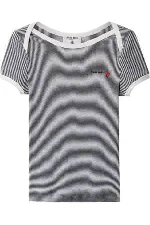 Miu Miu Playera a rayas en colaboración con Petit Bateau