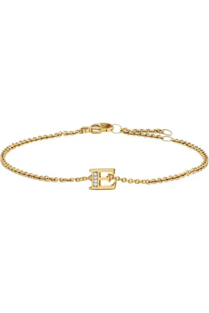 David Yurman Pulsera Petite Pavé Initial en oro amarillo de 18kt con diamantes