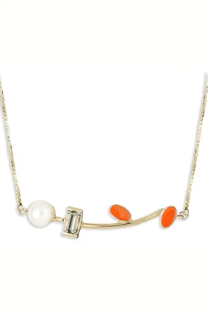 Aliita Collar Petalos en oro amarillo de 18 ct con citrino y perla