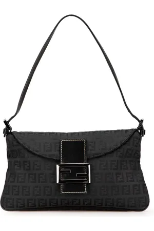 Fendi Bolsa de hombro Zucchino Canvas Double Flap 2000-2010