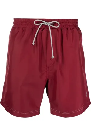 Brunello Cucinelli Shorts de playa con logo bordado