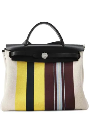 Hermès Bolso satchel H Plume Rayures d