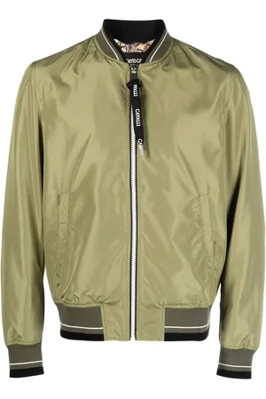 Roberto Cavalli Chamarra bomber con cierre y logo