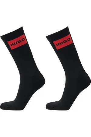 HUGO BOSS Set de dos calcetines tejidos con logo en intarsia