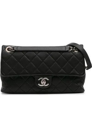 CHANEL Bolsa crossbody Rocks Flap de piel de cordero burdeos 2014-2015