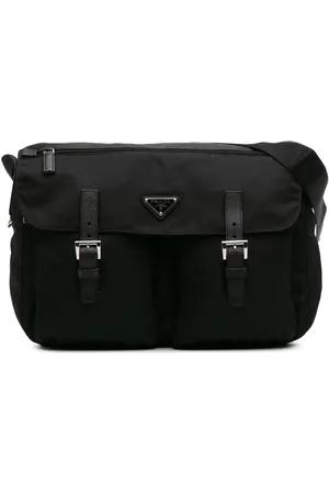 Prada Bolsa crossbody estilo mensajero Tessuto con doble hebilla 2013-2024