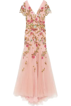 Costarellos Vestido midi con tul bordado