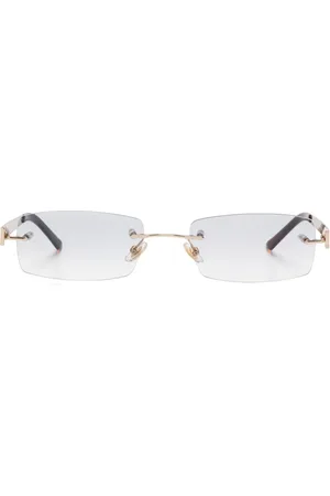 Gucci Lentes de sol con armazón rectangular