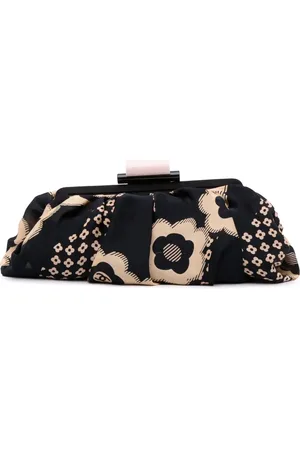 CHANEL Bolsa de mano Camellia Frame de seda con logo CC 2004-2005