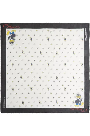Karl Lagerfeld X Disney all-over graphic-print scarf