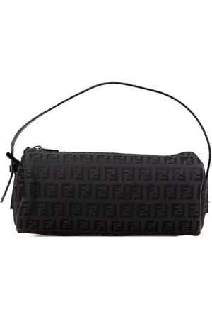 Fendi Bolsa de mano Barrel Pochette en lona Zucchino 2000-2024