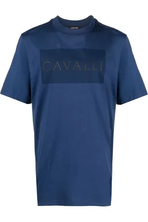 Roberto Cavalli Playera con logo estampado
