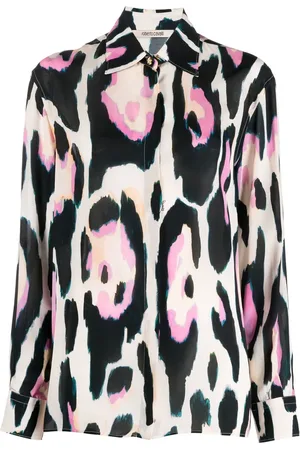 Roberto Cavalli Camisa con animal print