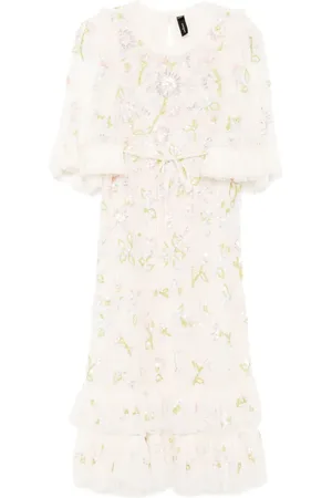 Needle & Thread Vestido bordado con lentejuelas