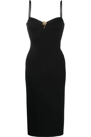 Roberto Cavalli Vestido midi con detalle de broche