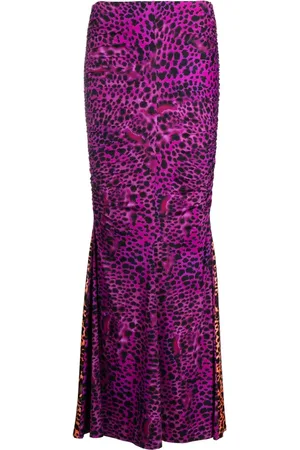 Roberto Cavalli Falda con animal print