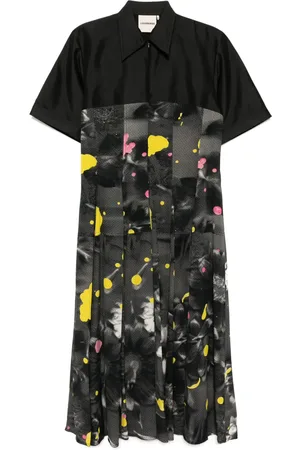 LOVEBIRDS Vestido midi blocking fit & flared