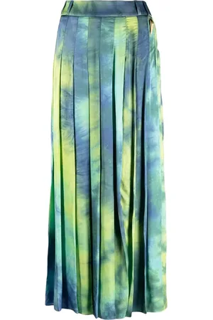 Roberto Cavalli Falda midi con estampado tie-dye