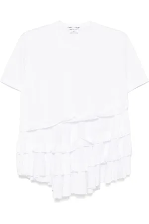 Comme des Garçons Playera asimétrica con volantes