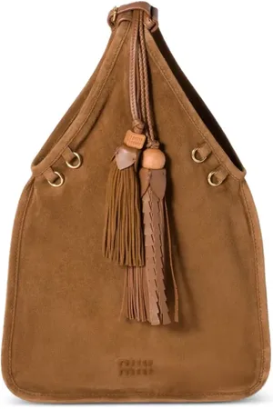 Miu Miu Bolsa de hombro con detalle de borlas