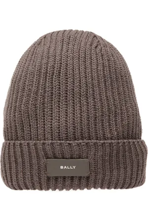 Bally Gorro tejido de canalé con aplique del logo
