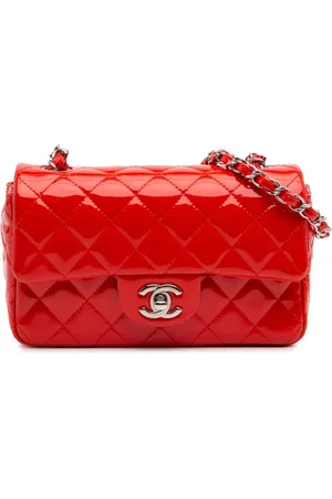 CHANEL Bolsa crossbody Mini Rectangular Classic Patent Single Flap 2014
