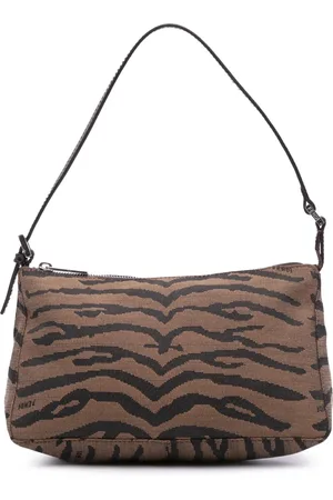 Fendi Bolsa de hombro Pochette con estampado de tigre 2000-2010