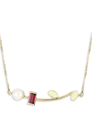 Aliita Collar Petalos en oro amarillo de 18 ct con citrino y perla