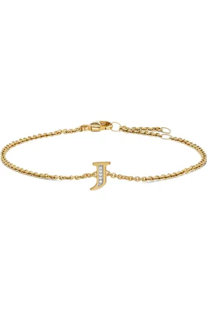David Yurman Pulsera Petite Pavé Initial en oro amarillo de 18kt con diamantes