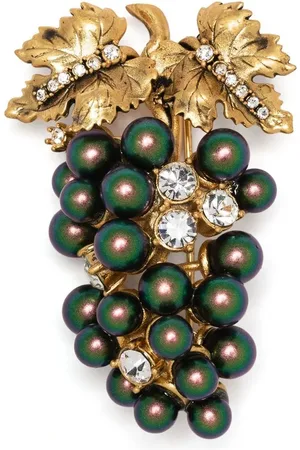 Roberto Cavalli Broche en forma de racimo de uvas con detalles de cristal