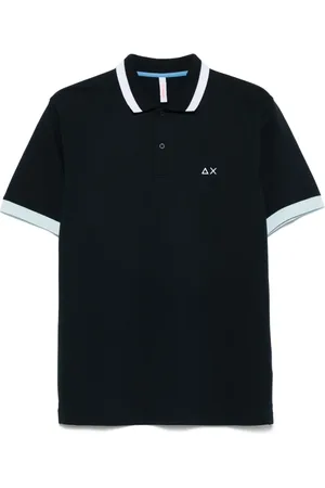 sun68 Playera tipo polo con rayas en contraste