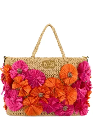VALENTINO GARAVANI VLogo raffia shopping bag