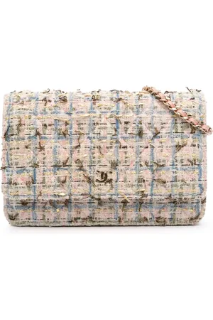 CHANEL Bandolera Wallet on Chain acolchada de tweed acolchada 2019