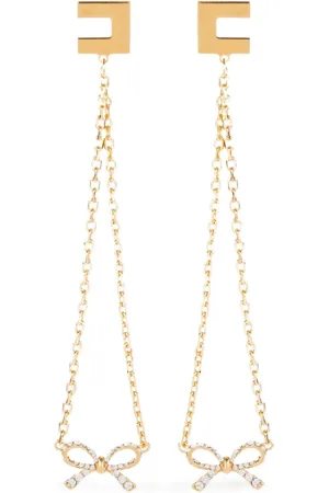 Elisabetta Franchi Aretes con placa del logo