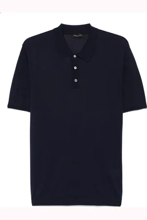 Roberto Collina Playera tipo polo de seda