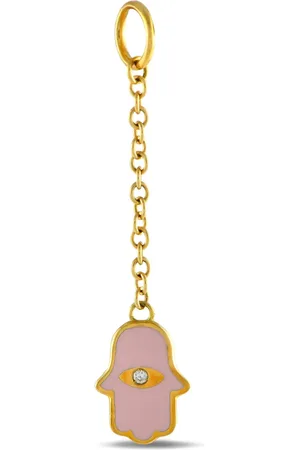Aaron Basha Colgante Hamsa en oro amarillo de 18 ct con diamantes
