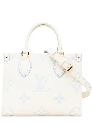 LOUIS VUITTON Bolso satchel Giant Onthego PM de piel empreinte con monograma bicolor 2021-2025